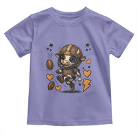 Football Lover Toddler T Shirt Cute Dairy Cow Playing Football - Wonder Print Shop