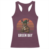 Deer Green Bay Football Racerback Tank Top Retro Vintage Style - Wonder Print Shop