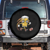 Funny Beer Mug Playing Football Spare Tire Cover Team Supporter Green Bay Gift - Wonder Print Shop