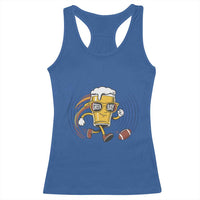 Funny Beer Mug Playing Football Racerback Tank Top Team Supporter Green Bay Gift - Wonder Print Shop