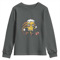 Funny Beer Mug Playing Football Youth Sweatshirt Team Supporter Green Bay Gift - Wonder Print Shop