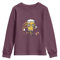 Funny Beer Mug Playing Football Youth Sweatshirt Team Supporter Green Bay Gift - Wonder Print Shop