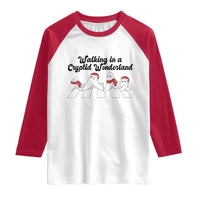 Funny Fresno Nightcrawlers Christmas Gift Raglan Shirt Walking In A Cryptid Wonderland - Wonder Print Shop