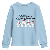 Funny Fresno Nightcrawlers Christmas Gift Youth Sweatshirt Walking In A Cryptid Wonderland - Wonder Print Shop