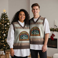 Fresno Nightcrawlers Folklore Gift V-Neck Knit Sweater Vest Home Of California Cryptids - Wonder Print Shop