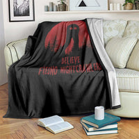 Believe In Fresno Nightcrawlers Throw Blanket California Cryptid Hunter Gift - Wonder Print Shop