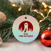 Believe In Fresno Nightcrawlers Ceramic Ornament California Cryptid Hunter Gift - Wonder Print Shop