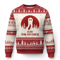 Believe In Fresno Nightcrawlers Ugly Christmas Sweater California Cryptid Hunter Gift - Wonder Print Shop