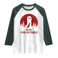 Believe In Fresno Nightcrawlers Raglan Shirt California Cryptid Hunter Gift - Wonder Print Shop
