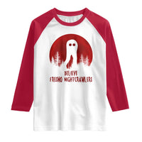 Believe In Fresno Nightcrawlers Raglan Shirt California Cryptid Hunter Gift - Wonder Print Shop
