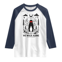 We Walk Alone Fresno Nightcrawler Raglan Shirt California Cryptid Hunter - Wonder Print Shop