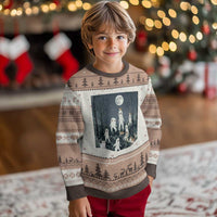 Fresno Nightkittens Nightcrawler Ugly Christmas Sweater Funny Horror Cat Cryptid Lover Gift - Wonder Print Shop