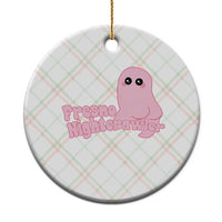 Pink Fresno Nightcrawler Ceramic Ornament Cryptidcore Aesthetic Gift For Girl - Wonder Print Shop
