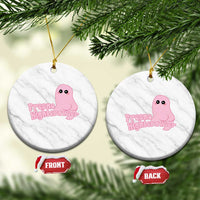 Pink Fresno Nightcrawler Ceramic Ornament Cryptidcore Aesthetic Gift For Girl - Wonder Print Shop