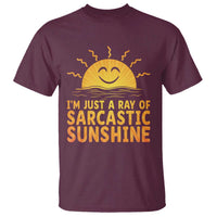 Funny Im Just A Ray Of Sarcastic Sunshine T Shirt No Filter Attitude Gift - Wonder Print Shop