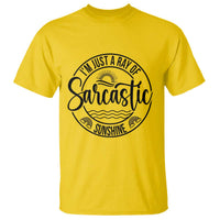 Funny Im Just A Ray Of Sarcastic Sunshine T Shirt Witty Sarcasm Lover - Wonder Print Shop
