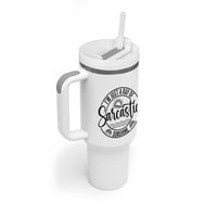 Funny Im Just A Ray Of Sarcastic Sunshine Tumbler With Handle Witty Sarcasm Lover - Wonder Print Shop