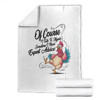 Of Course I Talk To Myself I Need Expert Advice Throw Blanket Funny Sarcastic Quote - Wonder Print Shop