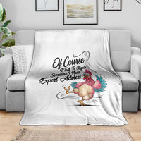 Of Course I Talk To Myself I Need Expert Advice Throw Blanket Funny Sarcastic Quote - Wonder Print Shop
