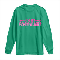 Funny In Law Gift Long Sleeve Shirt I Am My Mother In Laws Favorite Child - Wonder Print Shop