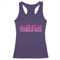 Funny In Law Gift Racerback Tank Top I Am My Mother In Laws Favorite Child - Wonder Print Shop