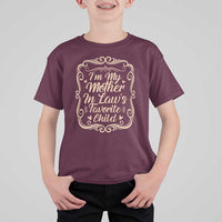I Am My Mother In Laws Favorite Child T Shirt For Kid Funny Family Joke Gift - Wonder Print Shop