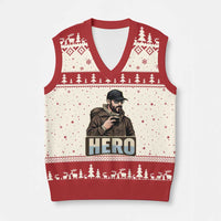 Community Hero Alex Pretti V-Neck Knit Sweater Vest Minneapolis Support Gift