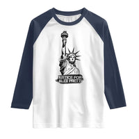 Justice For Alex Pretti Raglan Shirt Statue Of Liberty Support Gift