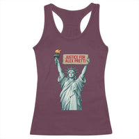 Statue Of Liberty Justice For Alex Pretti Tribute Gift Racerback Tank Top