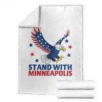 Stand With Minneapolis Throw Blanket American Eagle Protest Gift