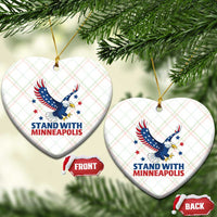 Stand With Minneapolis Ceramic Ornament American Eagle Protest Gift