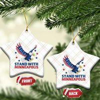 Stand With Minneapolis Ceramic Ornament American Eagle Protest Gift