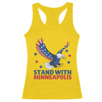 Stand With Minneapolis Racerback Tank Top American Eagle Protest Gift