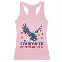 Stand With Minneapolis Racerback Tank Top American Eagle Protest Gift