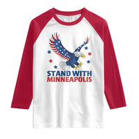 Stand With Minneapolis Raglan Shirt American Eagle Protest Gift