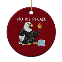 No Ice Please Ceramic Ornament Funny American Eagle Social Justice Gift