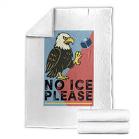 American Eagle No Ice Please Throw Blanket Minnesota Protest Support Gift