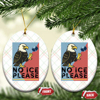 American Eagle No Ice Please Ceramic Ornament Minnesota Protest Support Gift