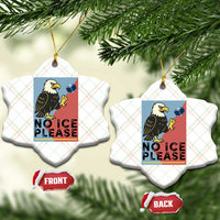American Eagle No Ice Please Ceramic Ornament Minnesota Protest Support Gift