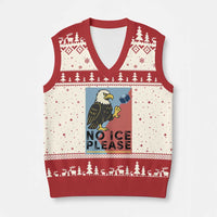 American Eagle No Ice Please V-Neck Knit Sweater Vest Minnesota Protest Support Gift
