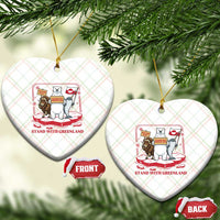 Hands Off Greenland Ceramic Ornament Support Greenlander Gift