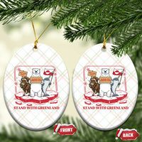Hands Off Greenland Ceramic Ornament Support Greenlander Gift