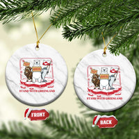 Hands Off Greenland Ceramic Ornament Support Greenlander Gift