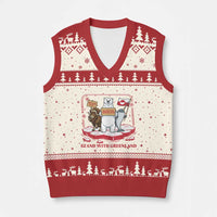 Hands Off Greenland V-Neck Knit Sweater Vest Support Greenlander Gift