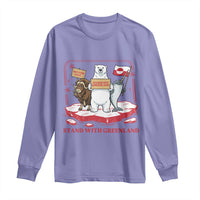 Hands Off Greenland Long Sleeve Shirt Support Greenlander Gift
