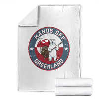 Hands Off Greenland Throw Blanket Anti Authoritarian Political Gag Gift