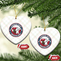 Hands Off Greenland Ceramic Ornament Anti Authoritarian Political Gag Gift