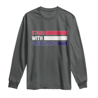 Vintage Retro Stand With Greenland Long Sleeve Shirt Support Greenlander Gift