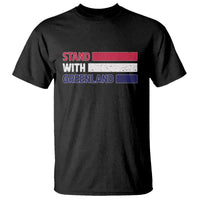 Vintage Retro Stand With Greenland T Shirt Support Greenlander Gift