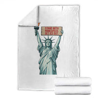Stand With Minneapolis Throw Blanket Statue Of Liberty Torch Justice Support